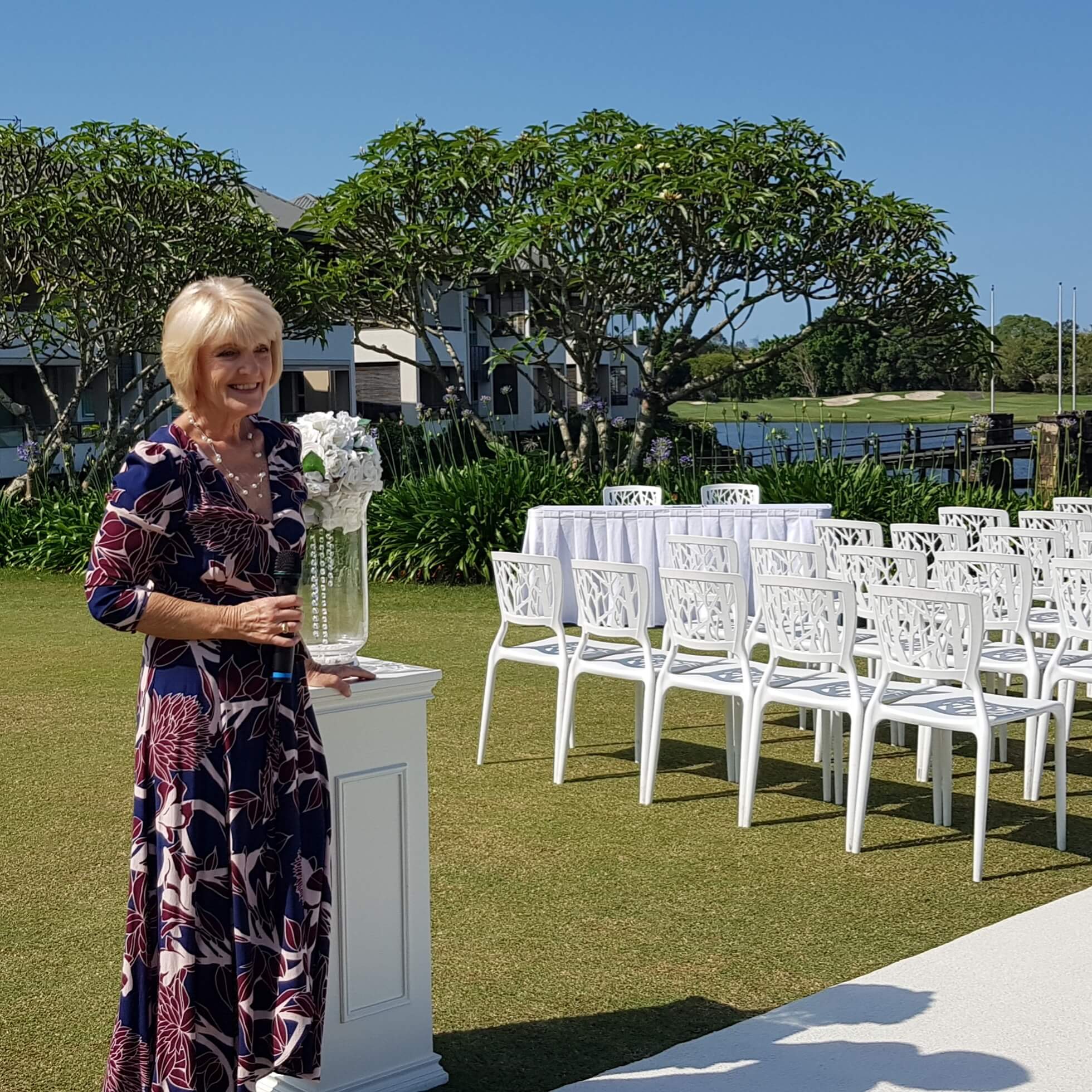 Sublime ceremony styling for Jane & Laurie's Wedding at The Glades Golf Course, Gold Coast